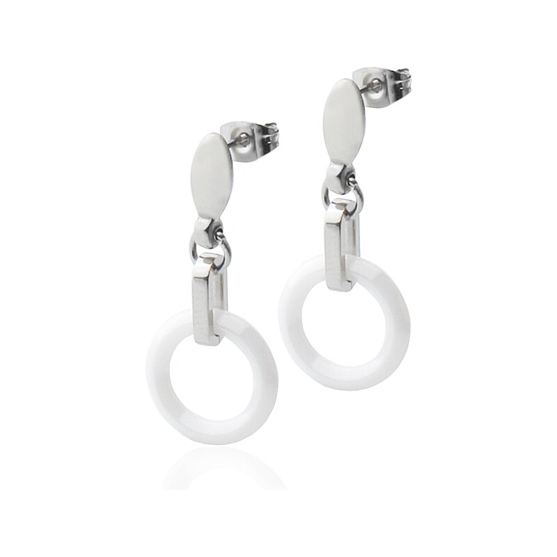 BM Jewellery Náušnice visiace keramické RING S526050 20962818