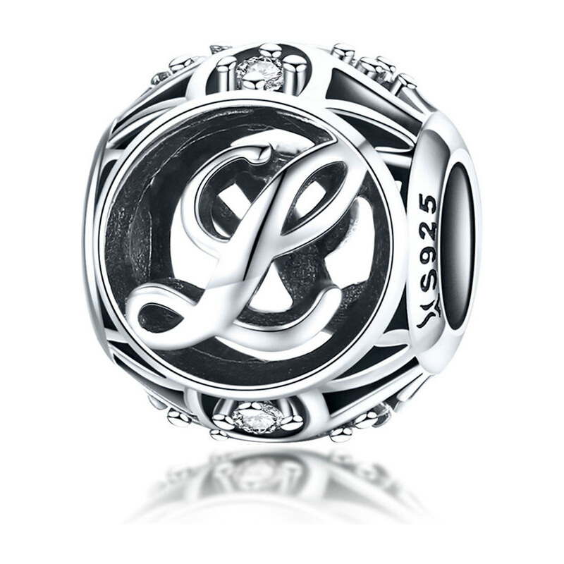 Emporial strieborný prívesok korálka Písmeno L 24464421