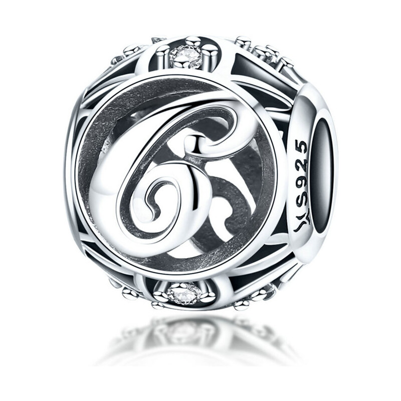 Emporial strieborný prívesok korálka Písmeno C 24464412