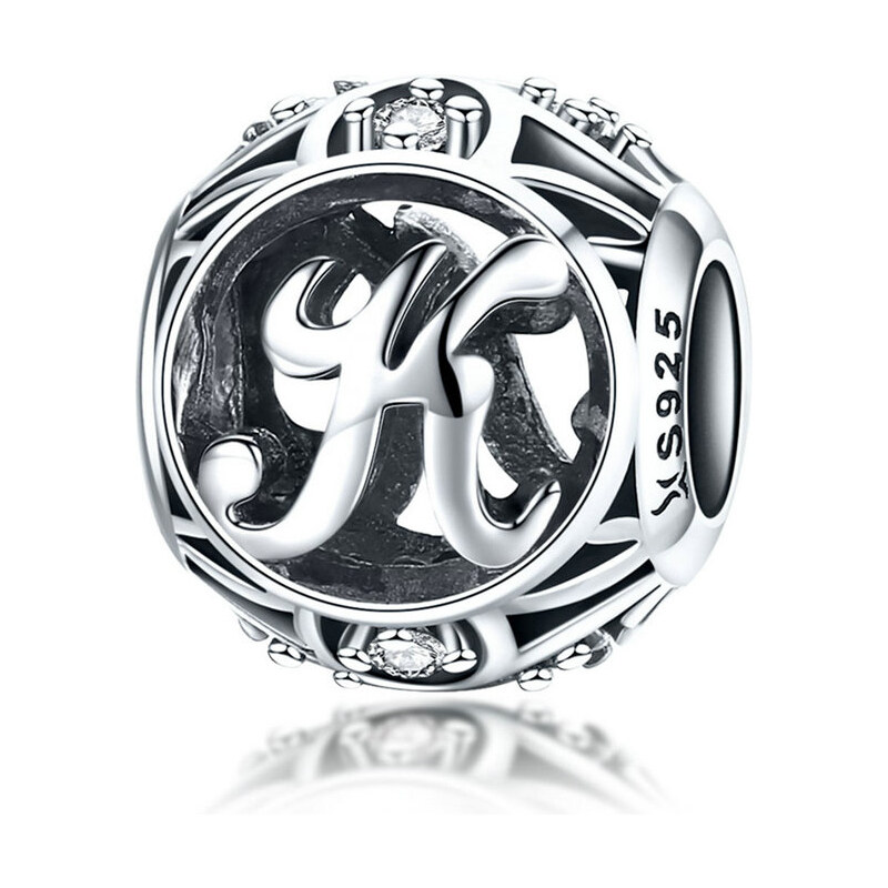 Emporial strieborný prívesok korálka Písmeno K 24464420