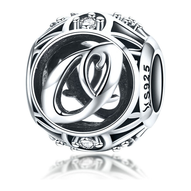 Emporial strieborný prívesok korálka Písmeno O 24464424