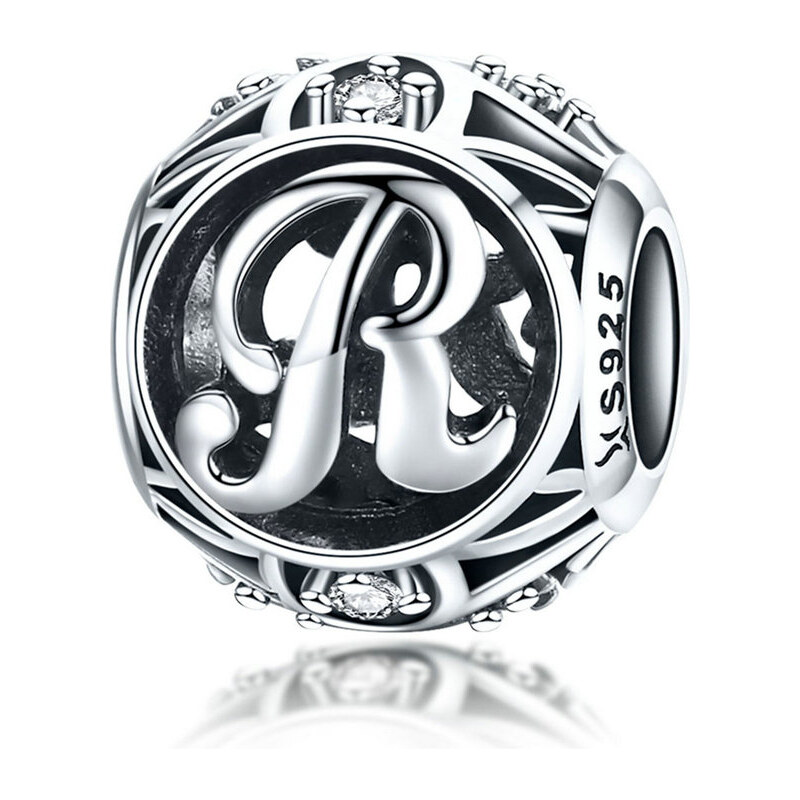 Emporial strieborný prívesok korálka Písmeno R 24464427