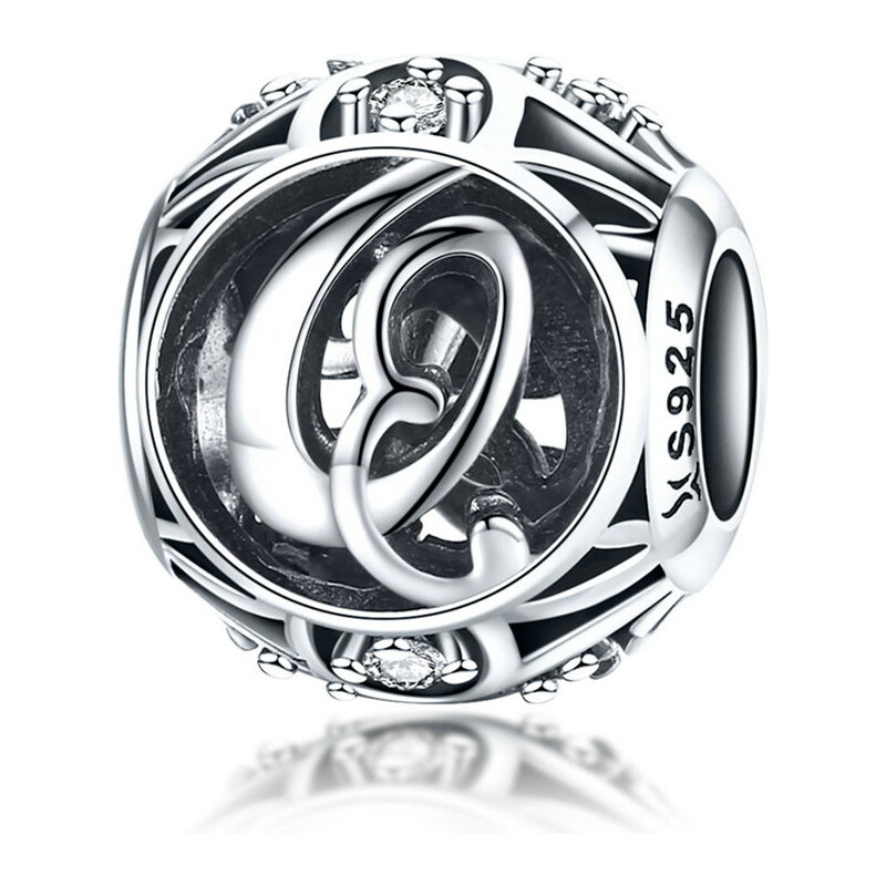 Emporial strieborný prívesok korálka Písmeno Q 24464426