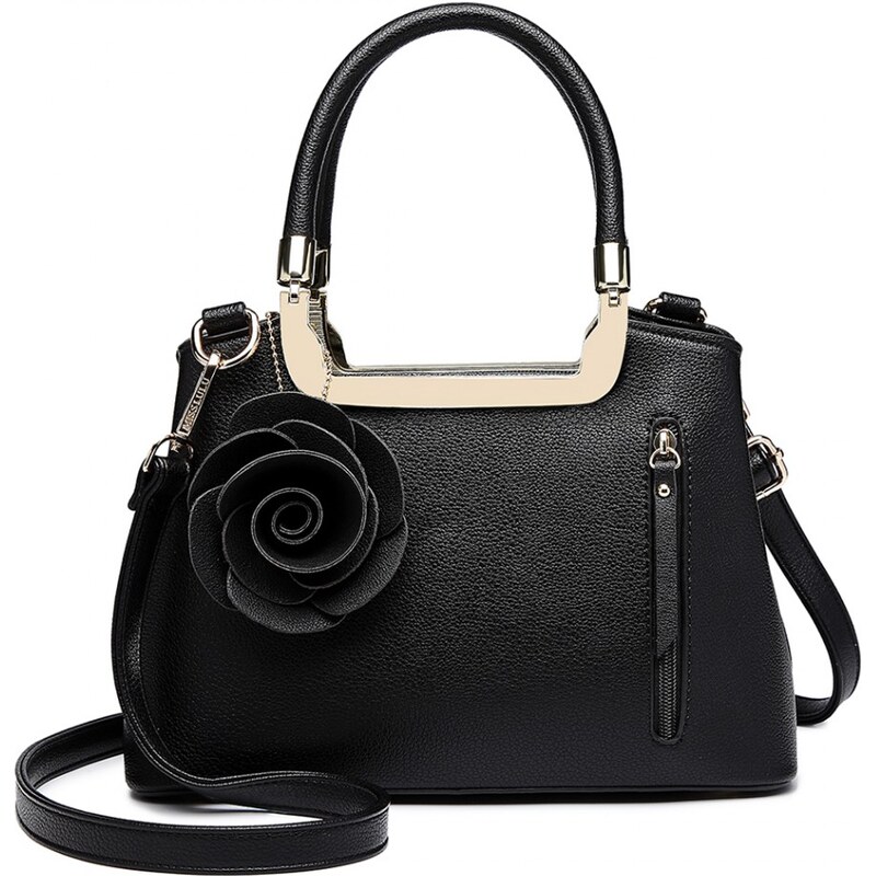 Charm London Čierna zdobená kabelka na rameno „Mia“ 65143158