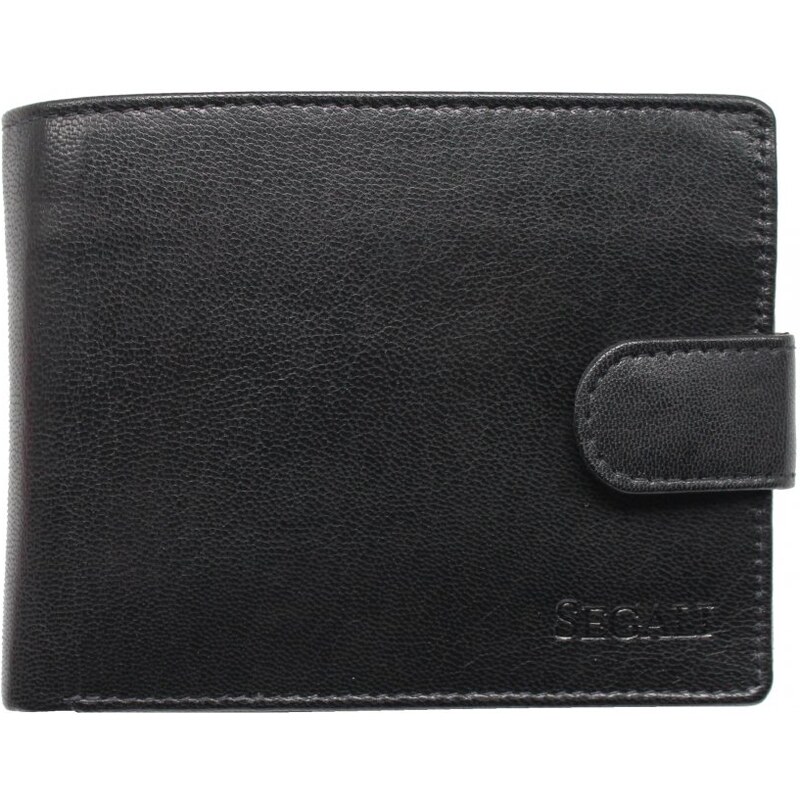 SEGALI Pánska kožená peňaženka SG-22511 čierna 35335617