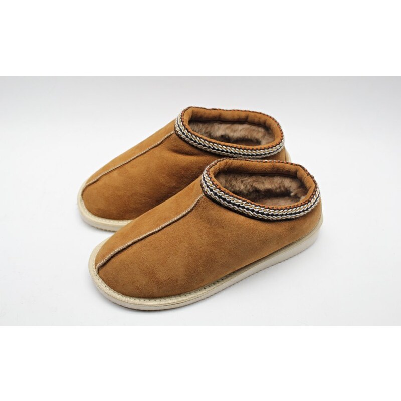 GP UNISEX Kožušinové papuče Mexičan koňak 47271725