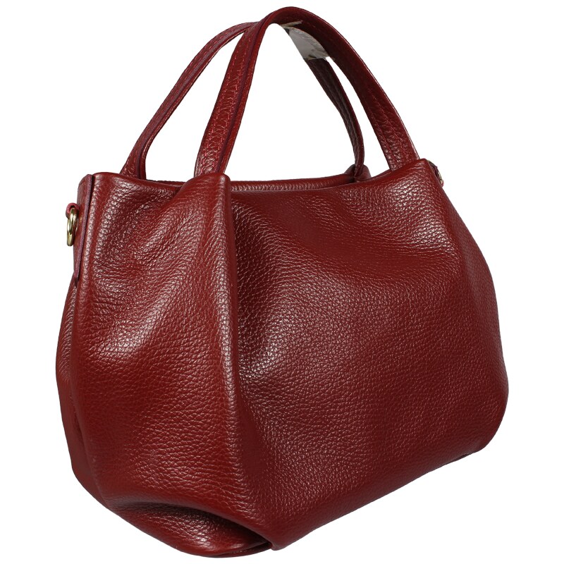 Červená kožená talianska crossbody kabelka Tea Rossa Scura NovaKabelka 7173990