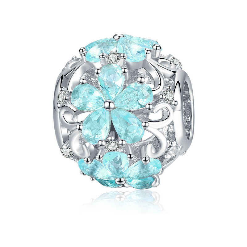 Emporial strieborný prívesok Krištáľová snehová kvetina 24464438