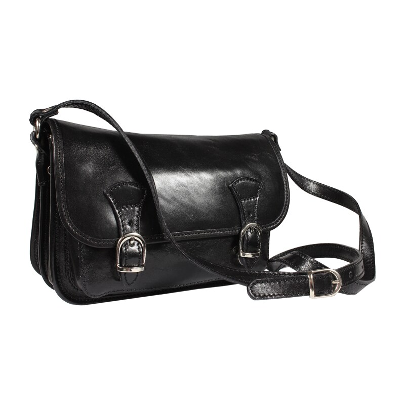 Čierna kožená talianska kabelka Spano Nero NovaKabelka.sk 7337804