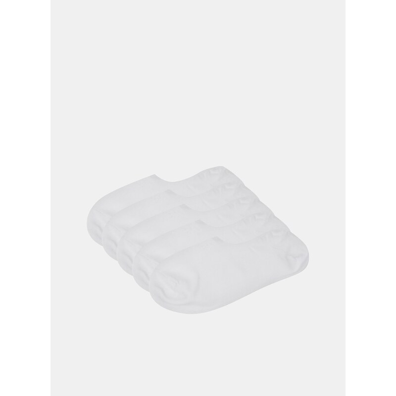 Súprava piatich párov nízkych ponožiek v bielej farbe Jack & Jones 66817228