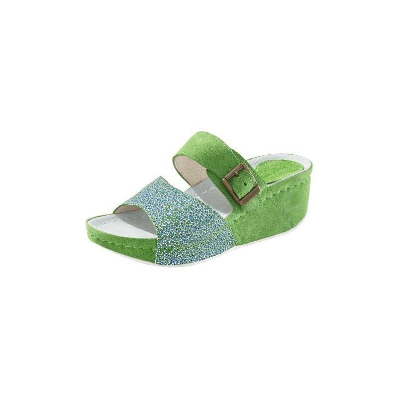 E-shop Kožené anatomické šľapky Dr. Feet, zelené