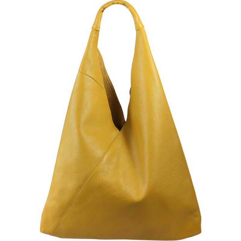 Žltá kožená talianska kabelka Alma Gialla Scura NovaKabelka.sk 7818116