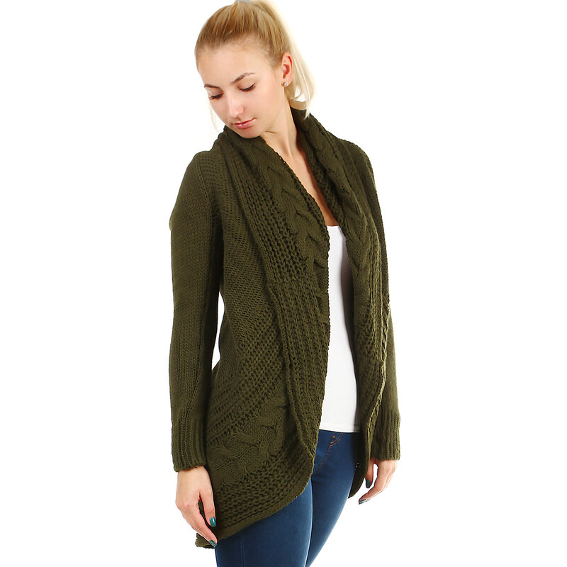 Glara Dámsky pletený sveter bez zapínania 8394700
