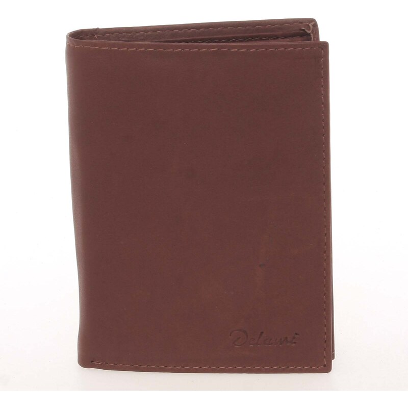 Pánska kožená hnedá peňaženka - Delami Therron hnedá 7978864