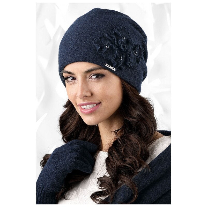 Dámska čiapka model 163338 dark blue - Kamea 67681570