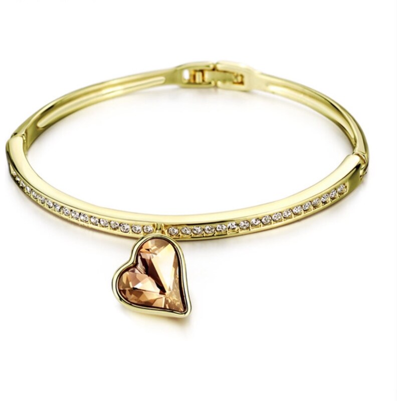 Glory Náramok žlté krištáľové srdce 218 8172447