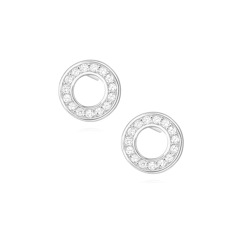 Olivie Strieborné náušnice KRUH so zirkónmi 1900 14271092