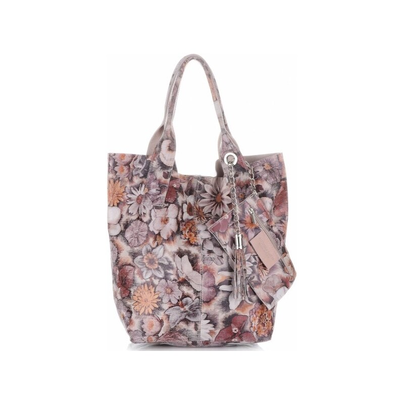 Kožené kabelka shopper bag Vittoria Gotti púdrová ružová 8298 64582816