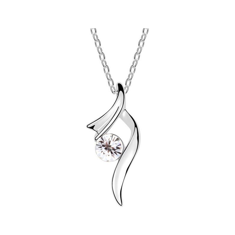 Glory Krištáľový náhrdelník Bella biely 190 52705044