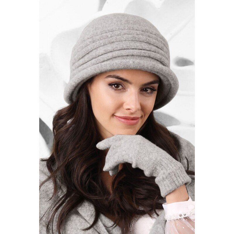 Kamea Šedý elegantný dámsky luxusný klobúk na zimu Salerno, Farba šedá 47147395