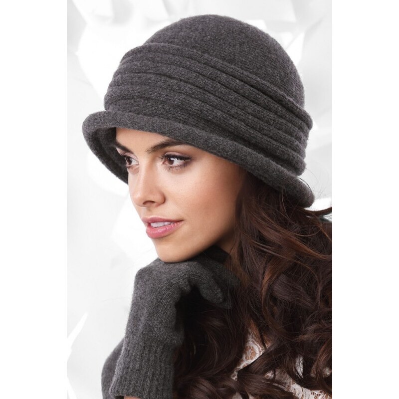 Kamea Grafitový elegantný dámsky luxusný klobúk na zimu Salerno, Farba 47147396