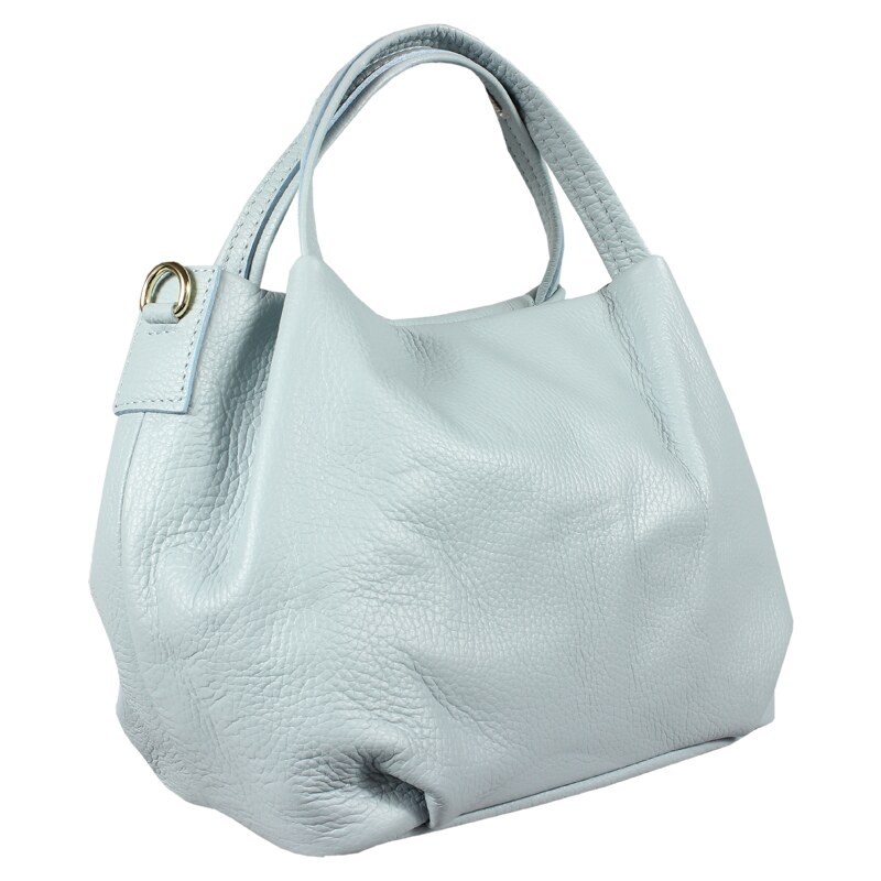 Modrá kožená talianska crossbody kabelka Tea Azzuro Chiaro NovaKabelka 8266028