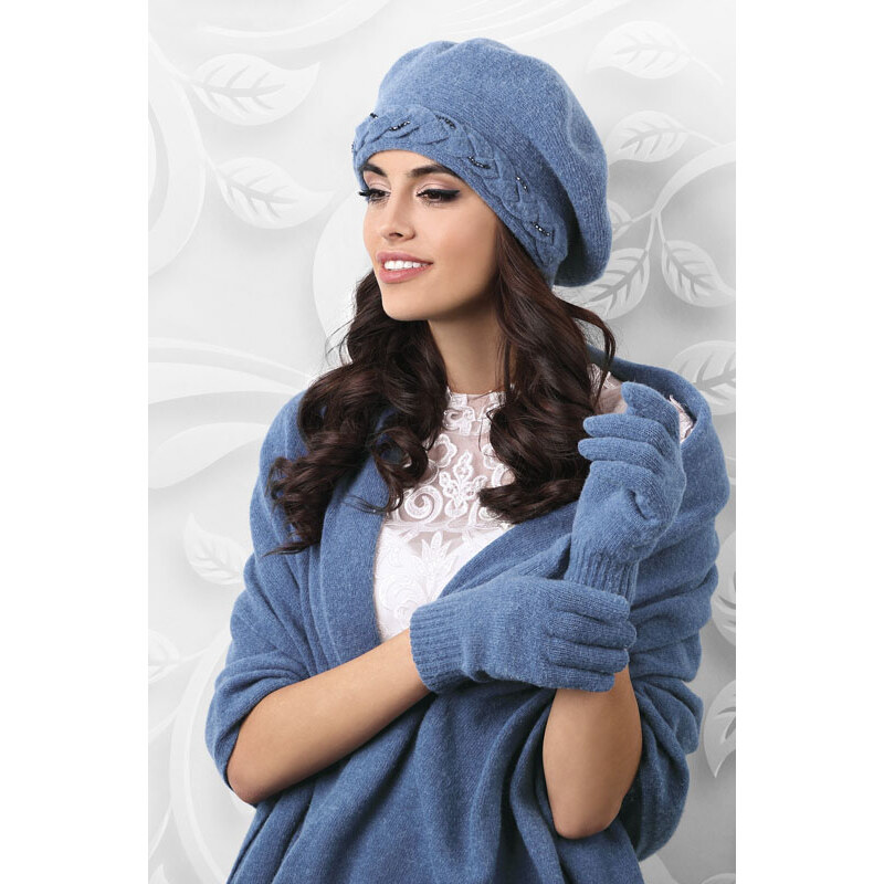 Kamea Jeans modrý dámsky šál na zimu 01, Farba jeans (odt. džínsovej 8271269