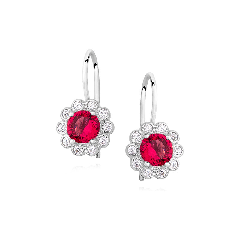 Olivie Detské strieborné náušnice RUBY 1632 14270938