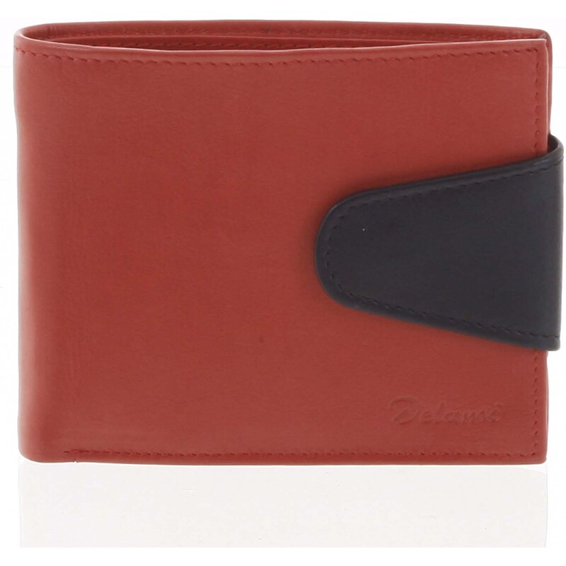 Pánska kožená peňaženka červená - Delami 11816 červená 8381759