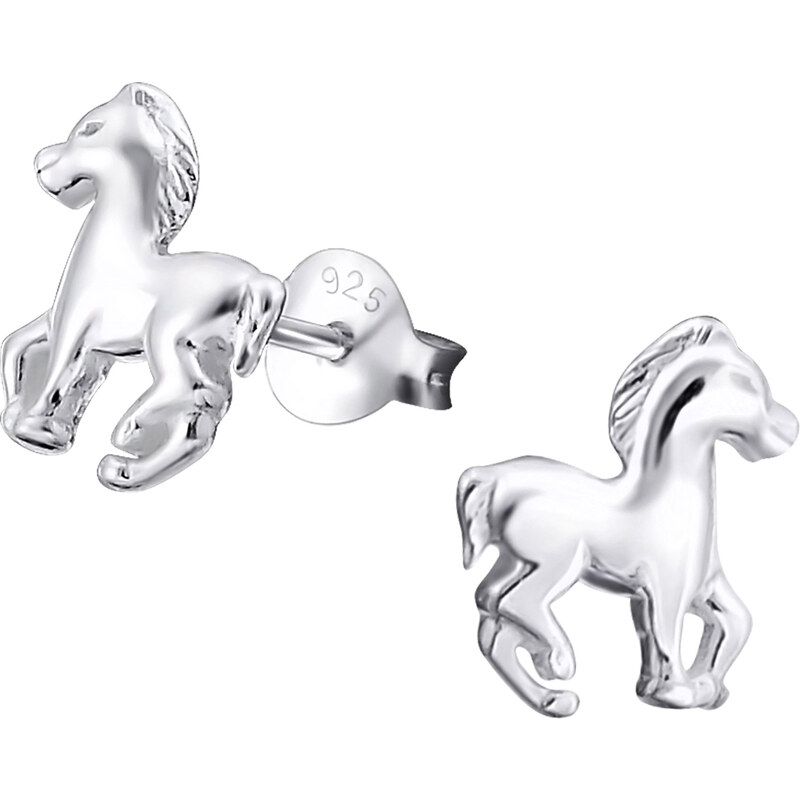Olivie Detské strieborné náušnice KONÍK 1991 36976817