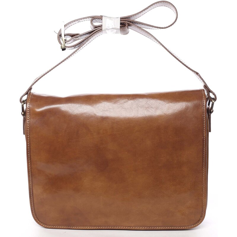 Delami Vera Pelle Pánska kožená taška Marco, koňakovo hnedá 64833134