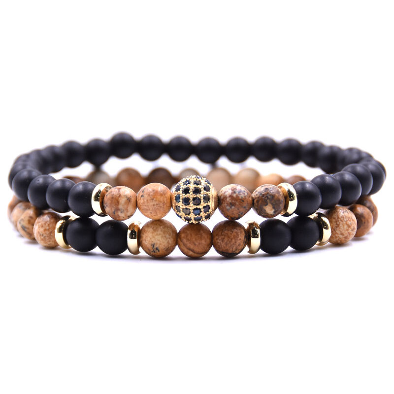 Glory Charms náramok 2 ks hnedá/čierna 1111 36533279