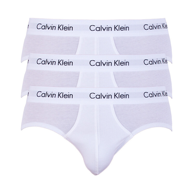 3PACK pánske slipy Calvin Klein biele (U2661G-100) 67406901