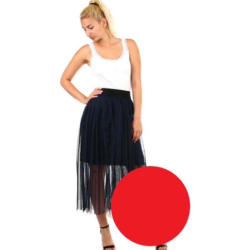 Glara Dámska tylová dlhá sukňa 48201989