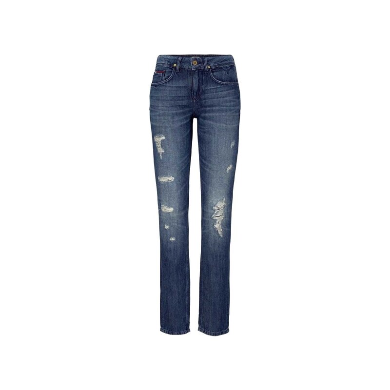 E-shop Roztrhané džínsy HILFIGER DENIM, modré