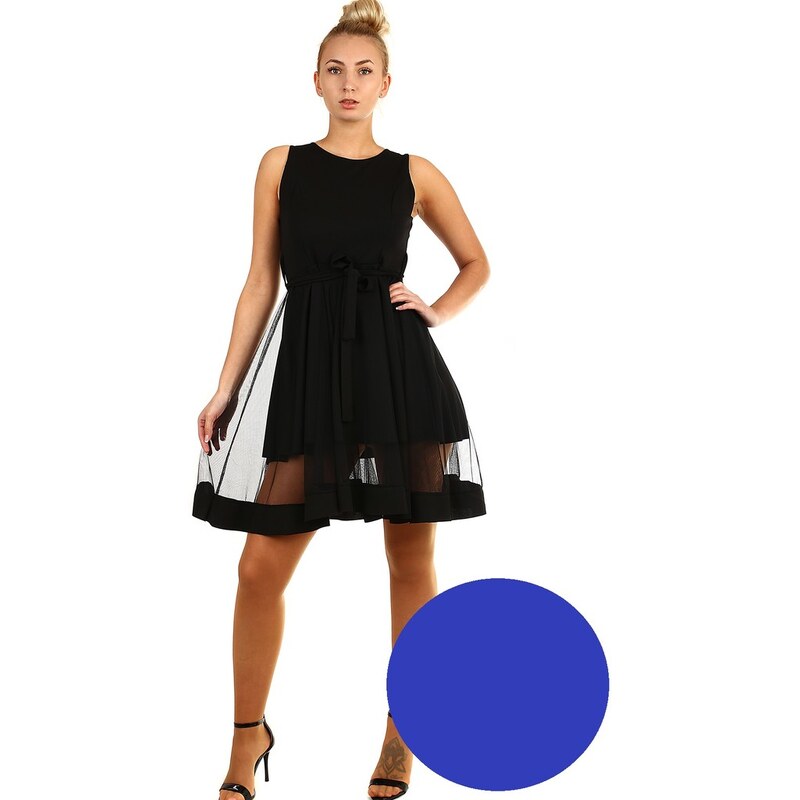 Glara Krátke spoločenské šaty s tylom 31736614