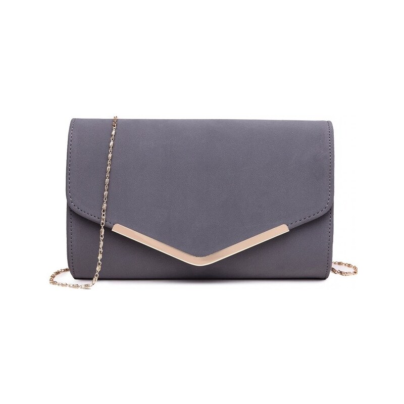Miss Lulu Kabelka - semišová, listová, clutch, sivá 5269585