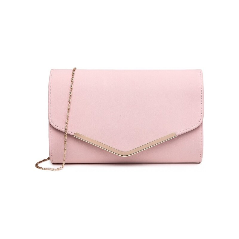 Miss Lulu Kabelka - semišová, listová, clutch, ružová 16547630