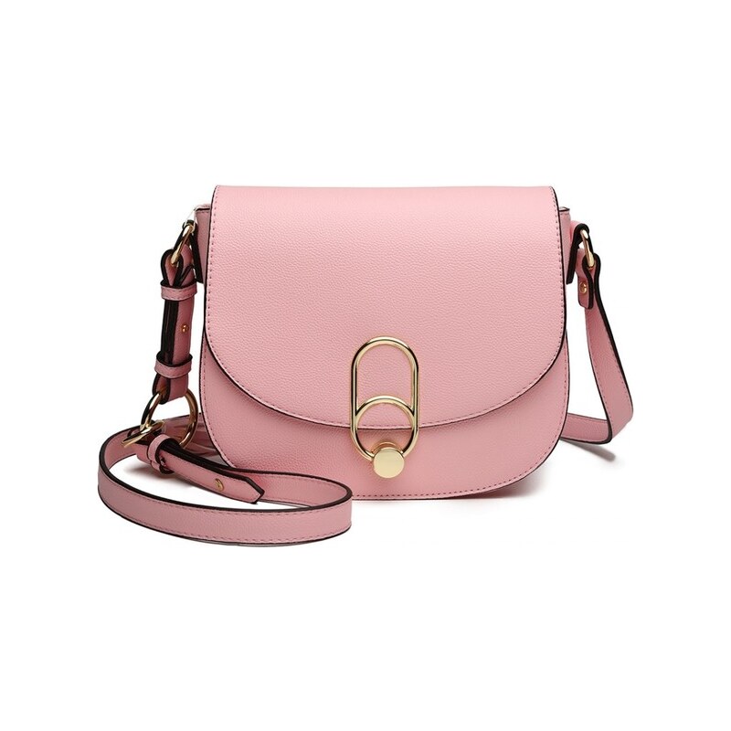 Miss Lulu Kabelka - saddle crossbody s doplnkami, ružová 8495235
