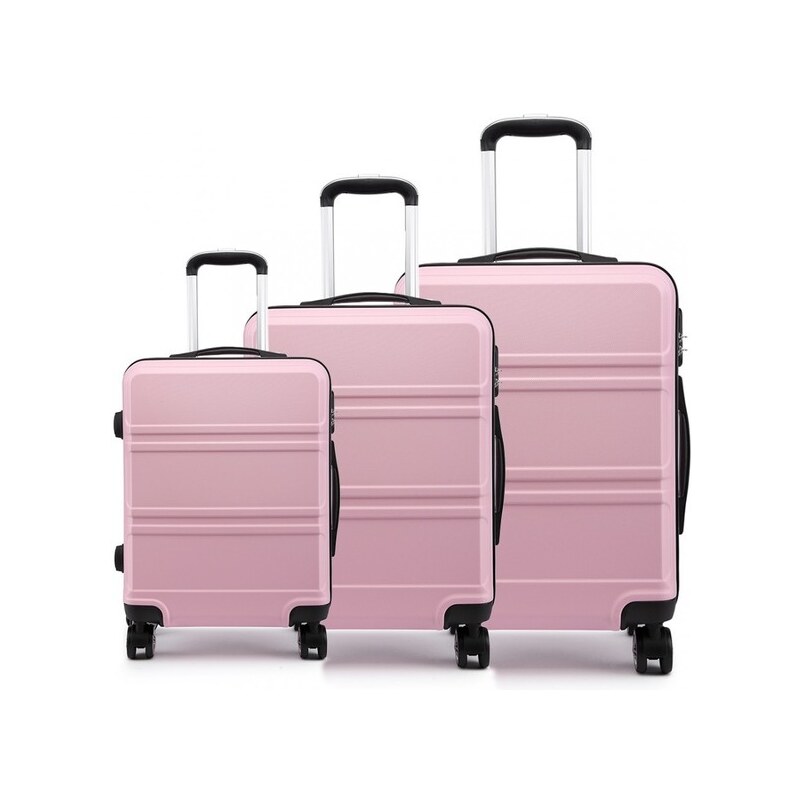 KONO Set cestovných kufrov Ariel, ružový 33056220