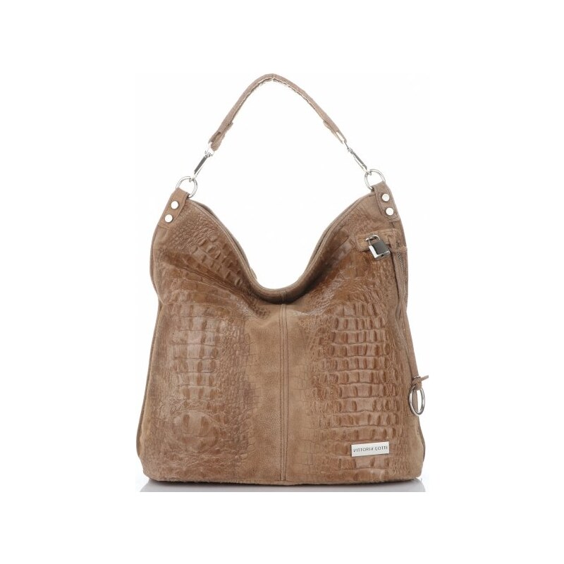 Kožené kabelka shopper bag Vittoria Gotti zemitá V898 61074715