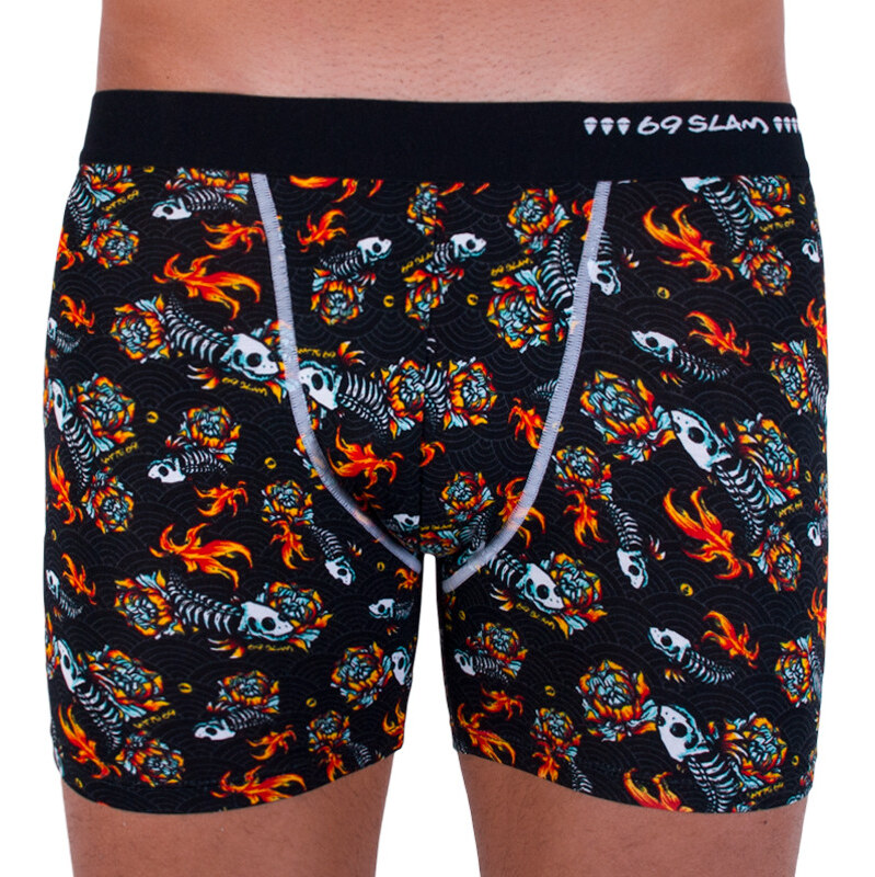 Pánske boxerky 69SLAM fit bamboo fish skull 66598526