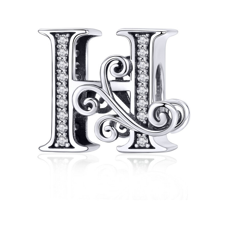 Emporial strieborný prívesok Písmeno H 24464462