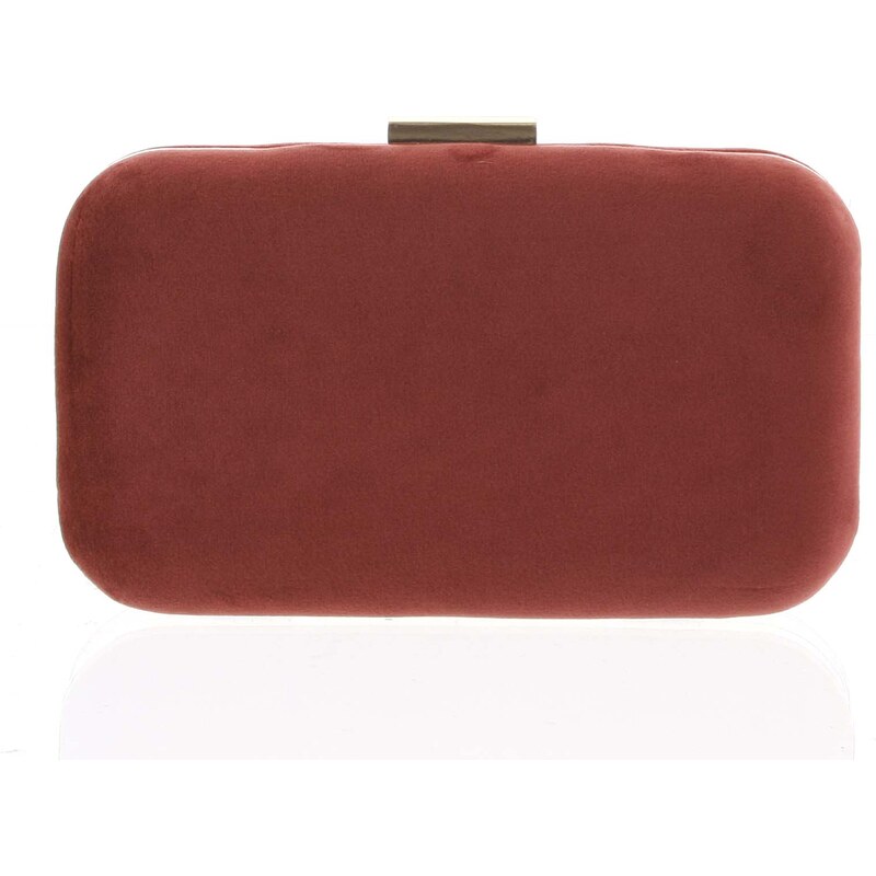 Michelle Moon Luxusná semišová dámska listová kabelka tmavočervená - 18551150