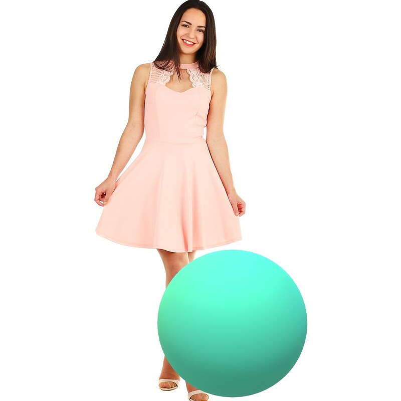 Glara Spoločenské dámske šaty s čipkou 9104607