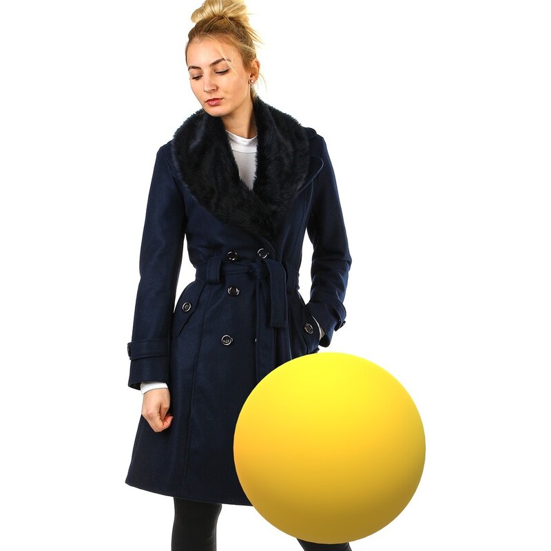 Glara Flaušový dámsky kabát 9116734