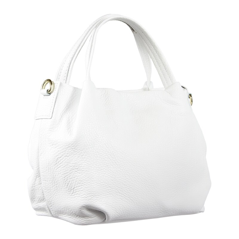 Biela kožená talianska crossbody kabelka Tea Bianca NovaKabelka.sk 9161237