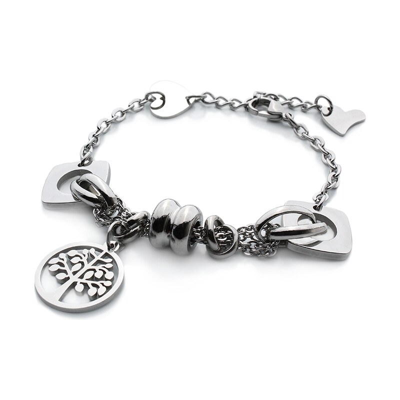 BM Jewellery Dámsky náramok strom života z chirurgickej ocele S607085 10400234
