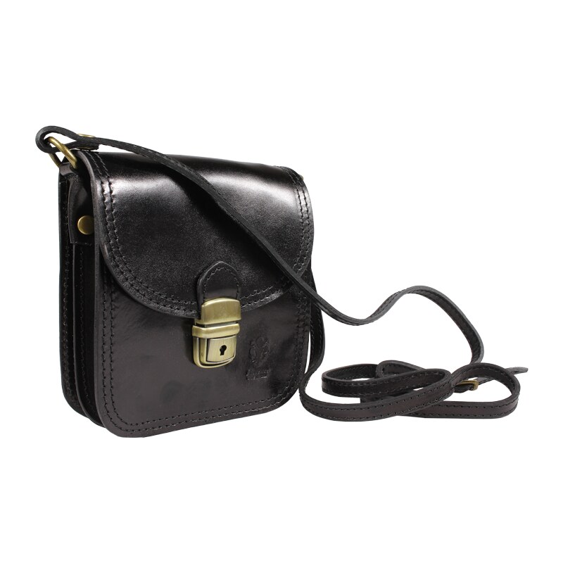 Čierna kožená talianska crossbody kabelka Didimo Nero NovaKabelka.sk 9298167