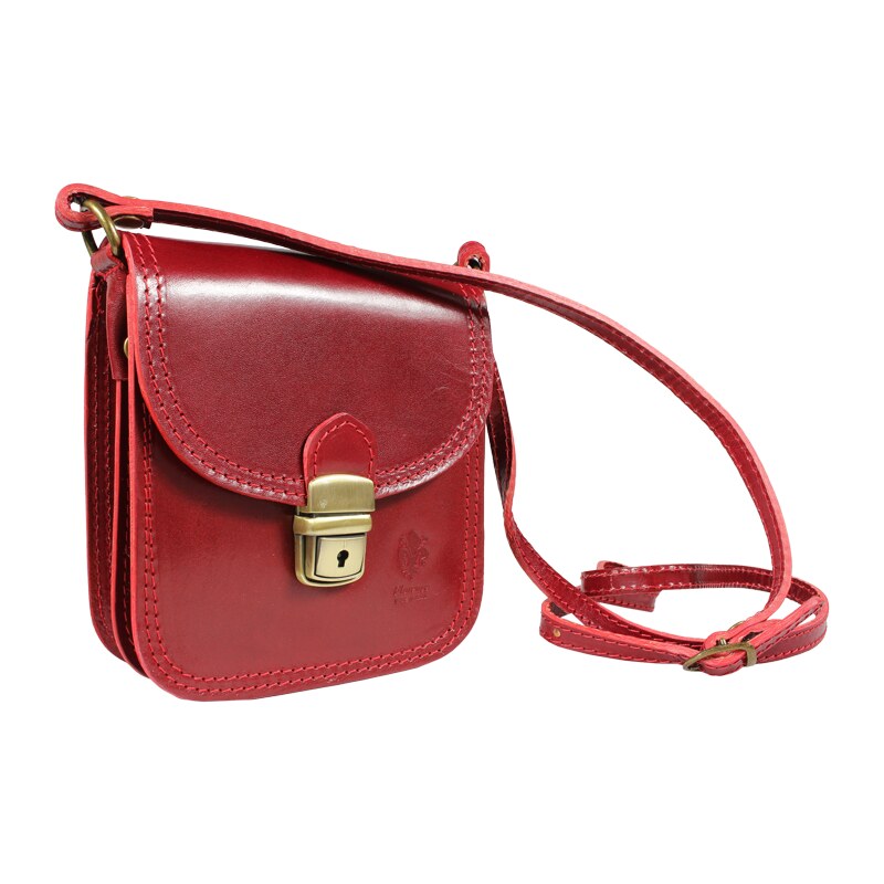 Červená kožená talianska crossbody kabelka Didimo Rosso NovaKabelka.sk 9298170